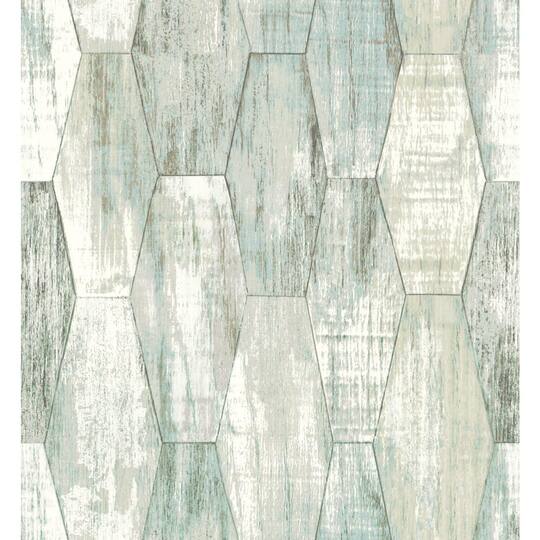 RoomMates Wood Hexagon Tile Peel & Stick Wallpaper